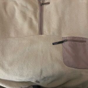 Patagonia Cream and Brown Fleece Jacket